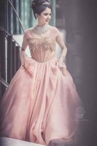 Peach Gown(Wedding Looks For Girl)
