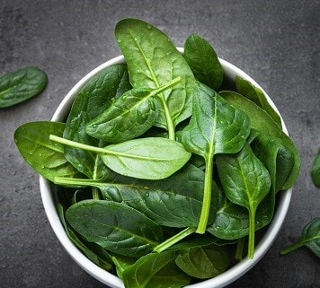 fat-burning food (leafy vegetables has iron and vitamins which helps to reduce appetite)